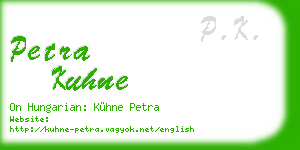 petra kuhne business card