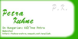 petra kuhne business card